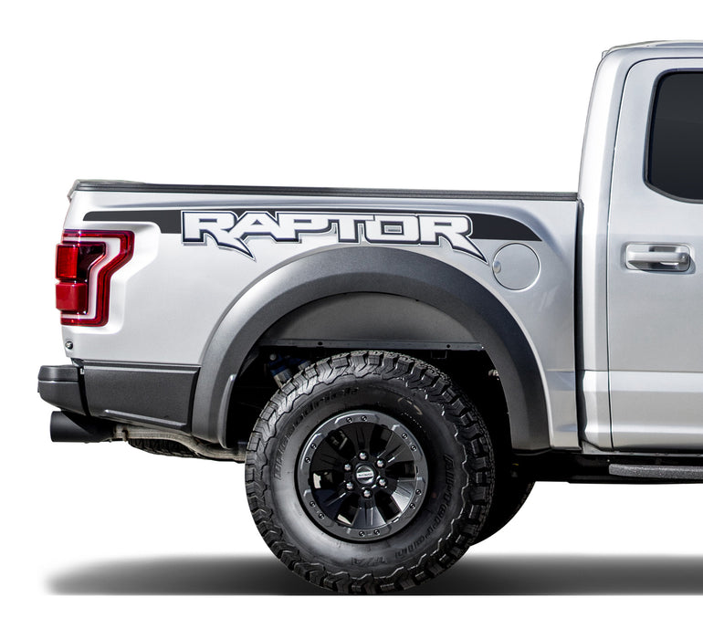 Fits 2017-2021 Raptor Bedside Graphics Vinyl Decal Sticker Matte Black 3M